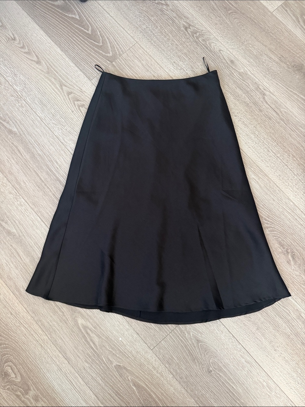 all:row Black Satin Midi Skirt - Picture 2 of 4